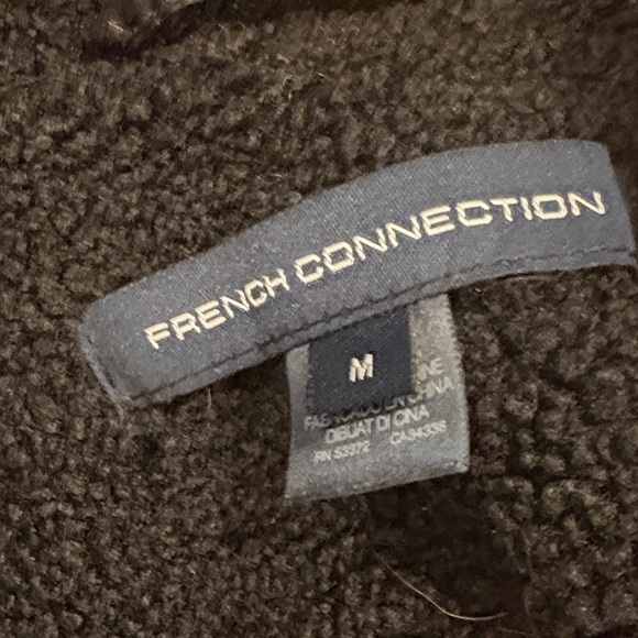 French Connection Black Teddy Coat - Picture 2 of 5